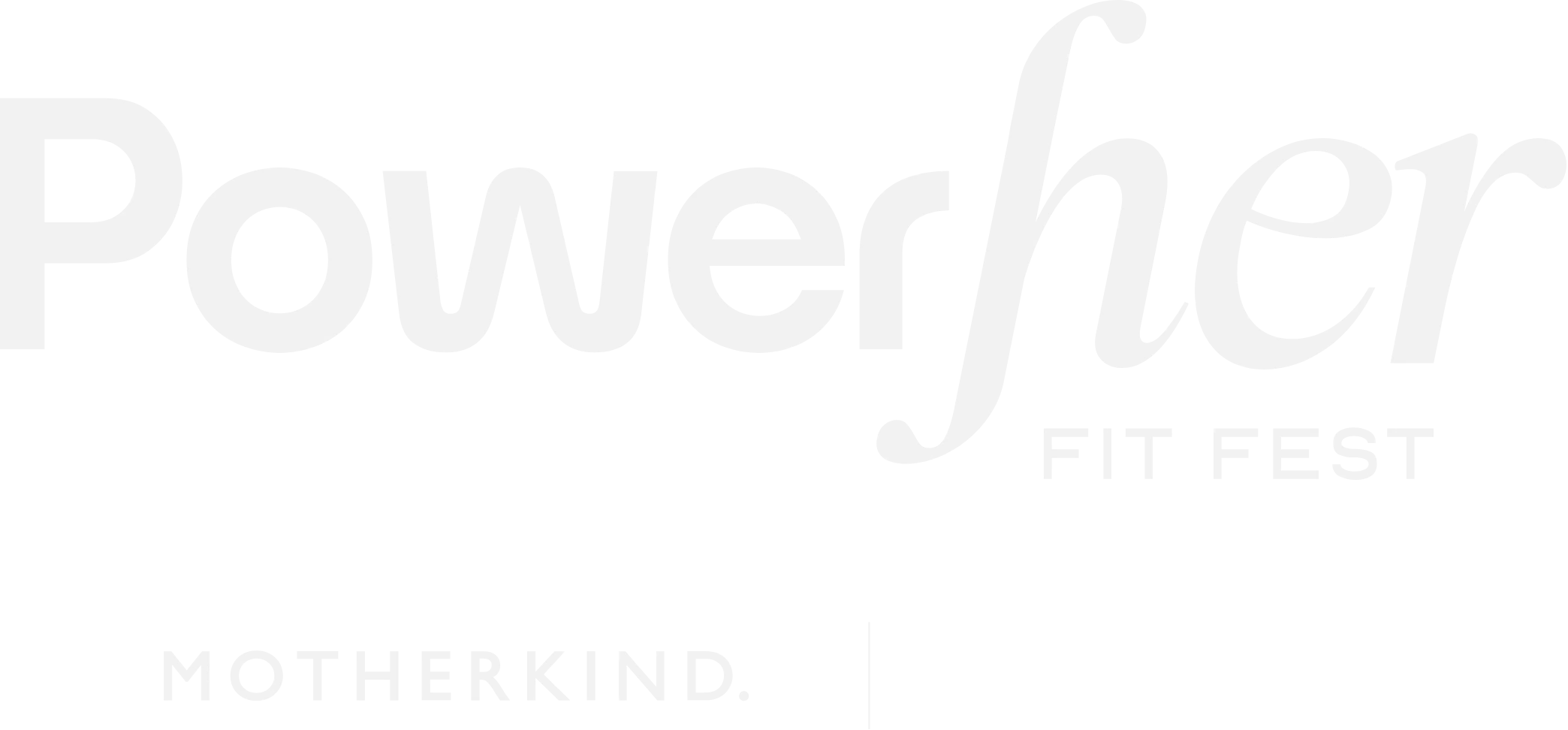 PowerHER Fit Fest logo, presented by Motherkind and Dis-Chem